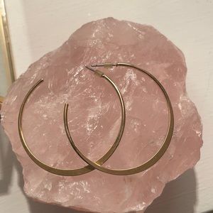 Gold plated hoops